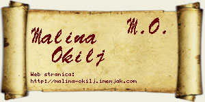 Malina Okilj vizit kartica